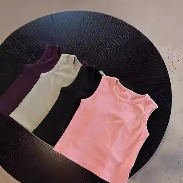 Children's Cotton Vest Summer New Men's and Women's Baby Stretch Sleeveless Waistcoat Summer Thin Trendy Top