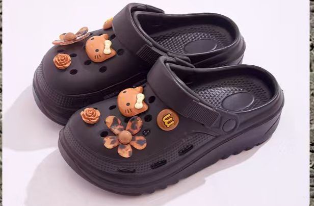 Cute Cat Eva Beach Clogs Non-slip Wear-resistant Summer Slippers_voghion.com