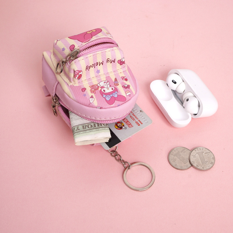 ins 漫画甘いガーリーハートクリエイティブ小銭入れミニ子供キーバッグクロミシナモンドッグヘッドフォンバッグ|undefined