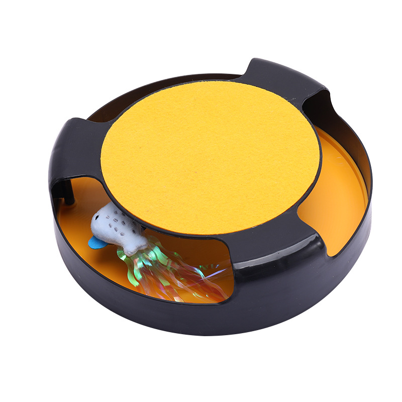 Exportación ABS gato tocadiscos juguete auto-Hola ratonera juguete superior gato tablero del rasguño ratón gatito juguete