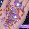 Glossy purple nail decoration for manicure, nail stickers, internet celebrity, flat base, wholesale