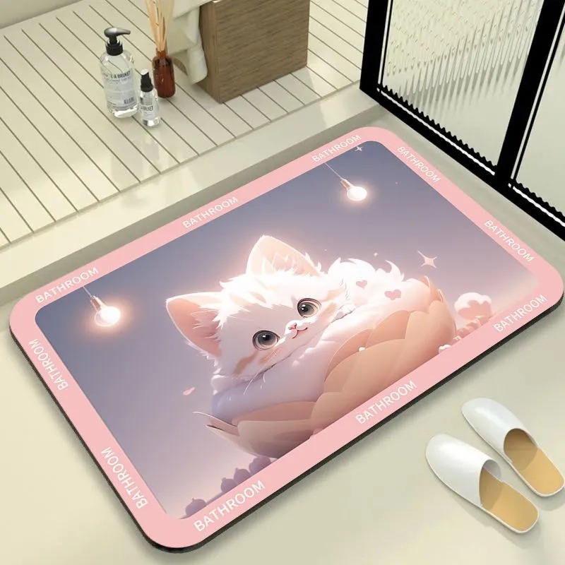 Cartoon Animal Diatom Mud Floor Mat For Bathroom And Entrance_voghion.com