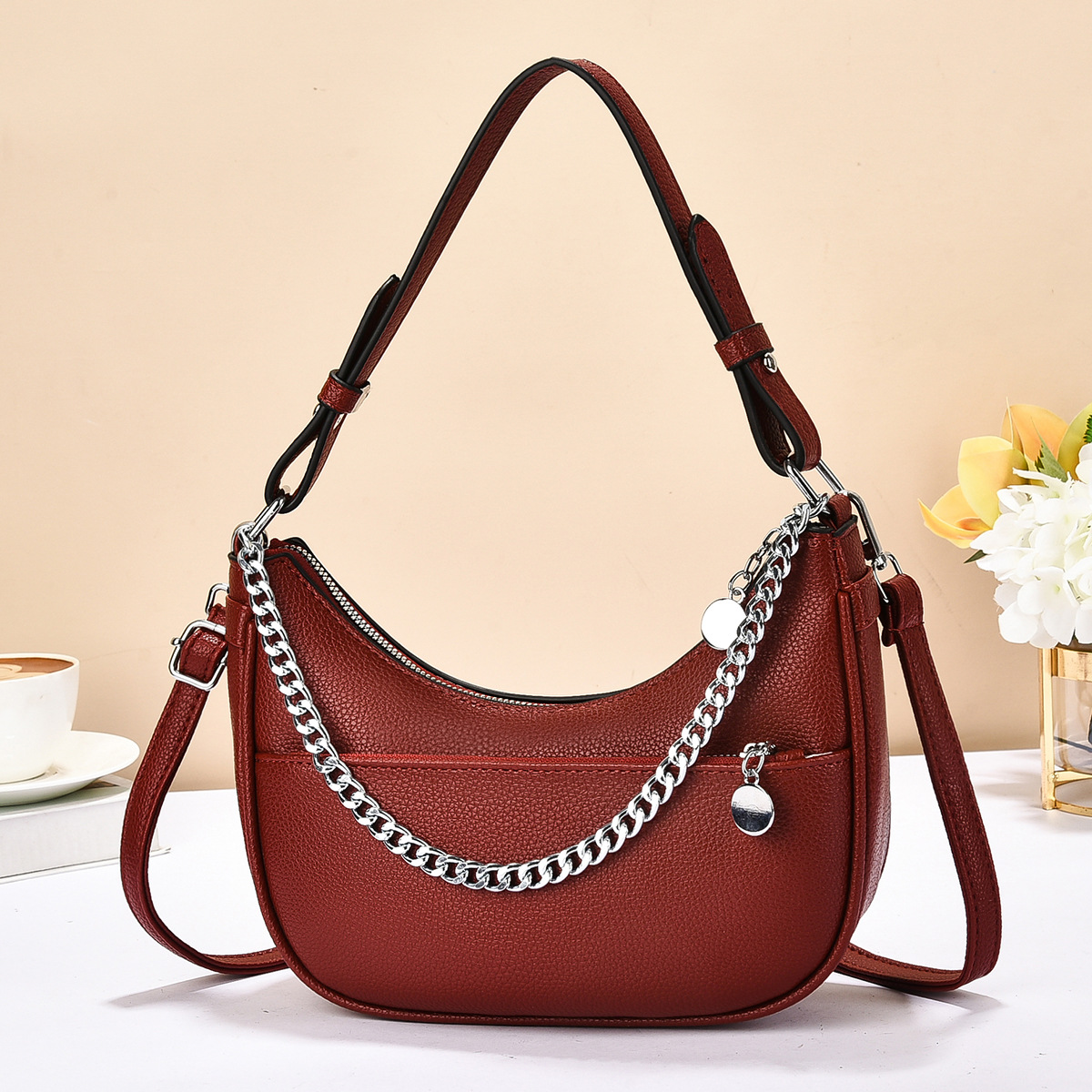 Bolso de hombro de bollo de verano 2025, nuevo bolso de mano, bolso de mujer ligero, bolso de hombro casual, bolso de hombro transfronterizo bgas