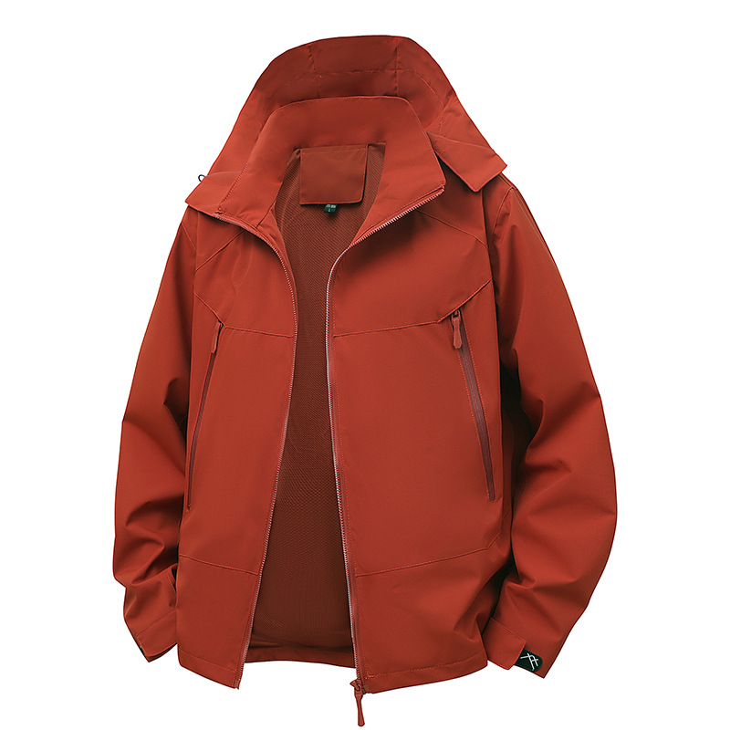 2025 otoño y invierno al aire libre traje de asalto de dos piezas conjunto desmontable chaqueta para hombres y mujeres más terciopelo grueso traje de montaña 3 en 1