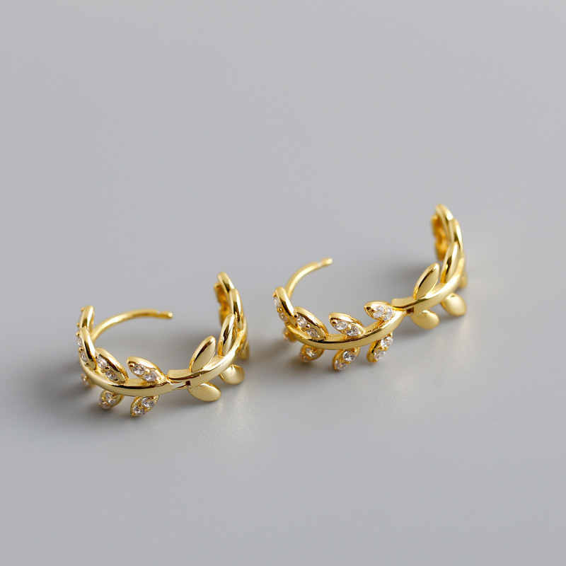 simple wickershaped leaf ear buckle wholesale Nihaojewelrypicture7