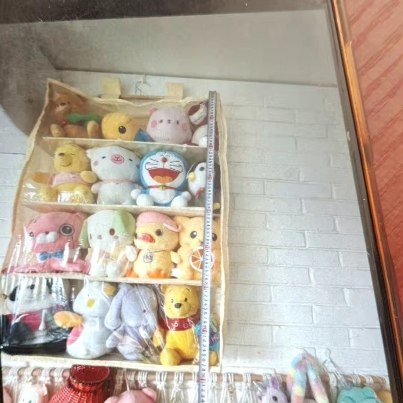 Puerta trasera bolsa a prueba de polvo almacenar bolsa colgante armario colgante bolsa colgante pared sombrero marco de acabado de tela transparente fijación Fengzhihe