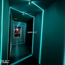 走廊过道线条灯酒店跑马过道灯ktv网咖氛围灯七彩遥控变色窗台灯