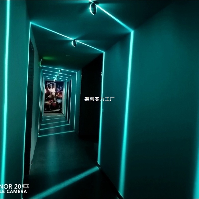 走廊过道线条灯酒店跑马过道灯ktv网咖氛围灯七彩遥控变色窗台灯