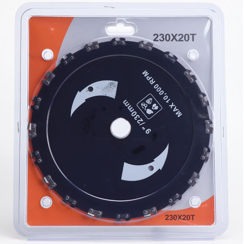 Factory direct sales chain disc mowing head 20-tooth cutterhead 9-inch chain sawtooth blade mowing head lawn mower accessories
