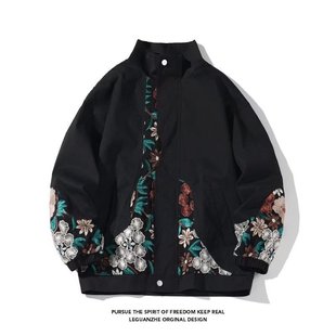 Jacket jacket men's 2023 spring and autumn new trendy versatile embroidery trendy brand ins Hong Kong style large size loose baseball uniform a
