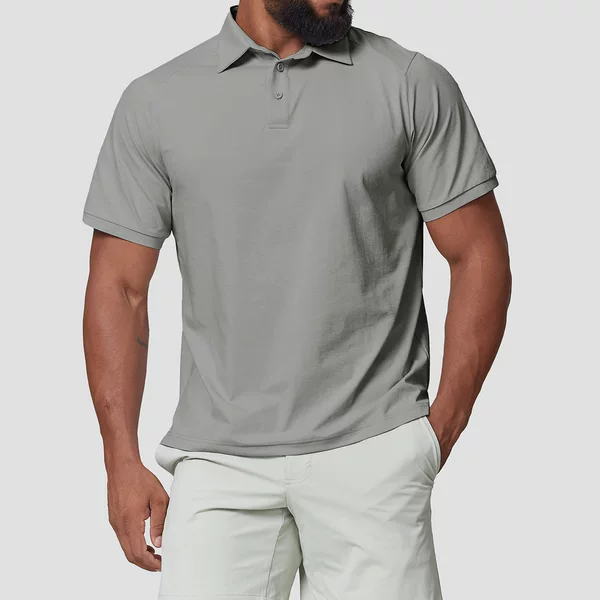 Men's Sun Protection 7A Antibacterial Cool Quick-Drying Golf Polo Shirt Outdoor Sports Leisure Travel Hiking Short-Sleeved