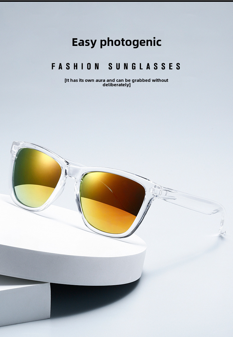 Lunettes de soleil classiques personnalisées à la mode de style coréen, lunettes de soleil concaves résistantes aux UV et au soleil, lunettes unies pour femmes_voghion.com