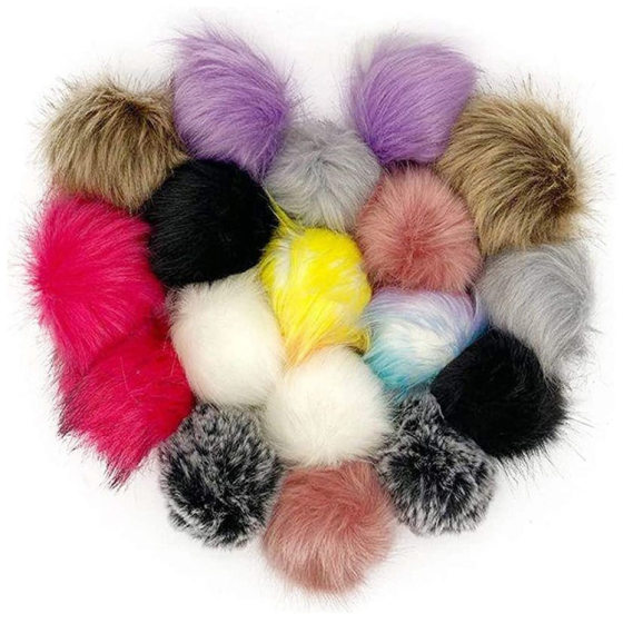 Factory direct supply imitation fox fur ball DIY accessories clothing shoes and hats plush ball accessories imitation raccoon fur ball wholesale