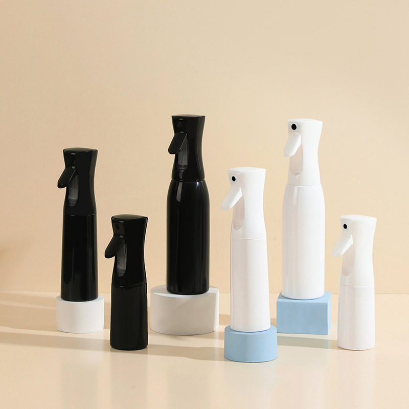 Botella de pulverización continua de alta presión para belleza, peluquería, hidratación, niebla superfina, botella de botella