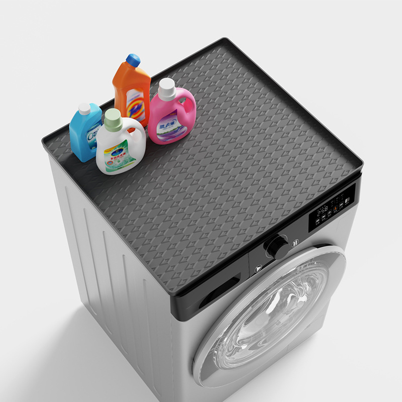 블랙 * 60*50cm(23.6in * 19.6in)* 세탁기 건조기 실리콘 패드