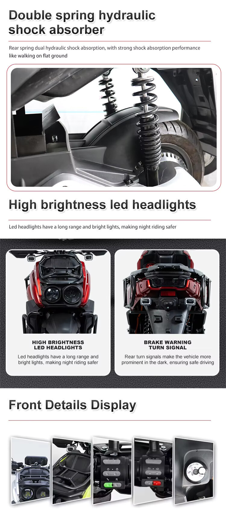 Cross-Border Wholesale 72V High-Speed Long-Distance Tank-Style Electric Motorcycle for Adults, Mountain Climbing Model, Delivery Electric Scooter