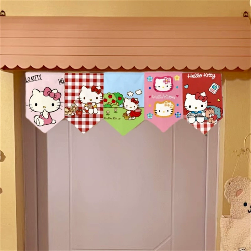 Дверная занавесь Hello Kitty из картона, милые принты, несколько размеров (30×100 см, 18×160 см)