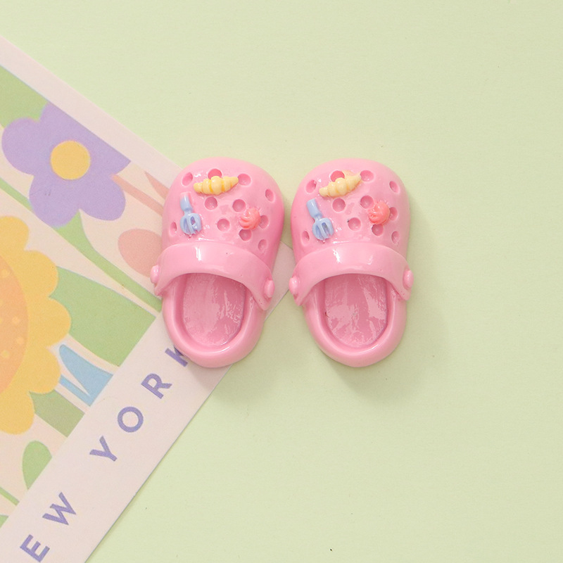 かわいいカラフルな下駄スリッパ diy クリーム接着剤キーホルダーヘアピン靴花靴バックル樹脂ジュエリーおもちゃ|undefined