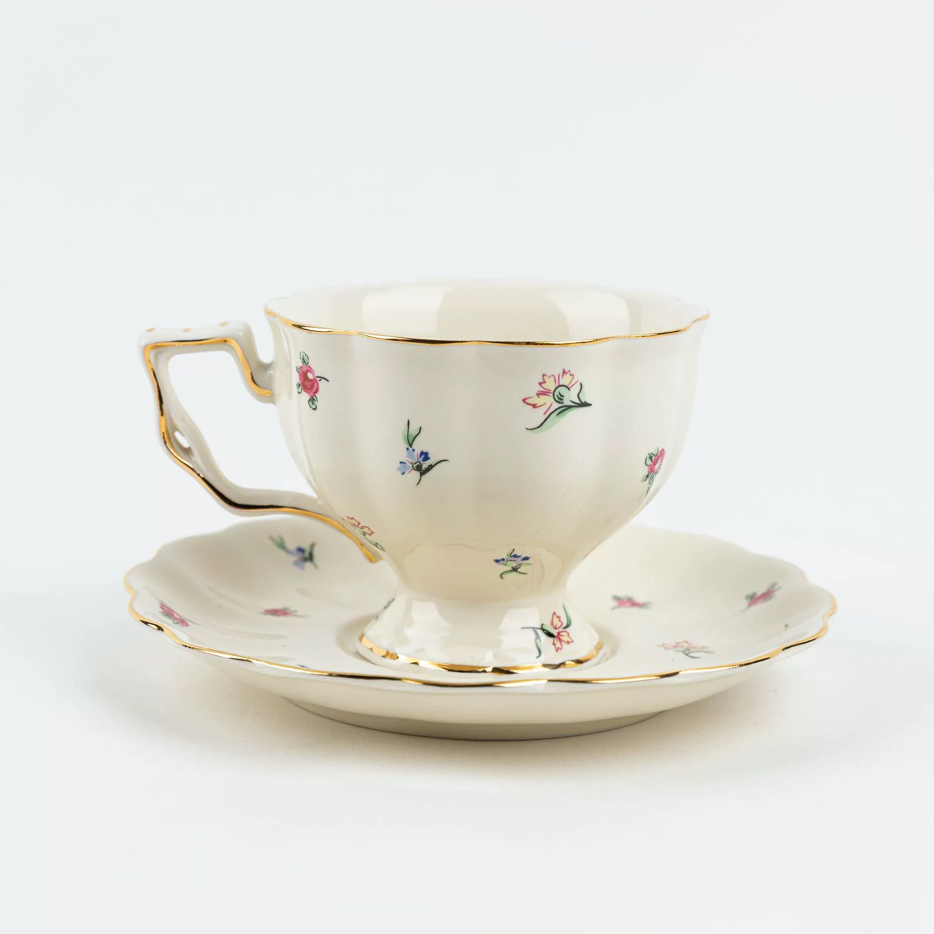 Retro Ceramic Tableware Set, Floral Dinner Plates & Bowls, Multi-Size Home Dining Kit