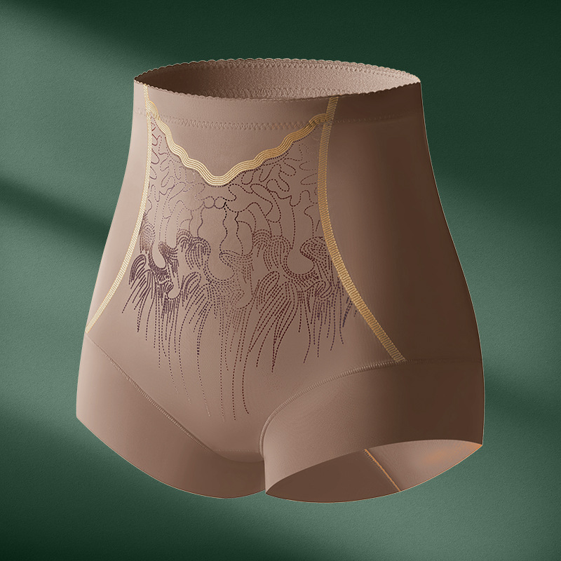 Pantalón Moldeador de Cintura Alta de Nailon Sin Costuras Control de Abdomen y Levanta Glúteos para Posparto