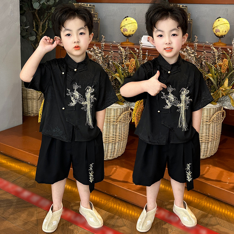 Chinese Style New Style Chinese Style Suit for Boys suit New Chinese Style for Boys 2025 Children Summer Antique Style for Children Summer