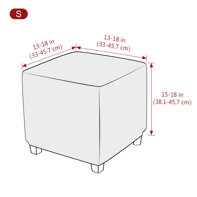 Taburete cuadrado de terciopelo de maíz elástico transfronterizo cubierta antipolvo Pedal Cover