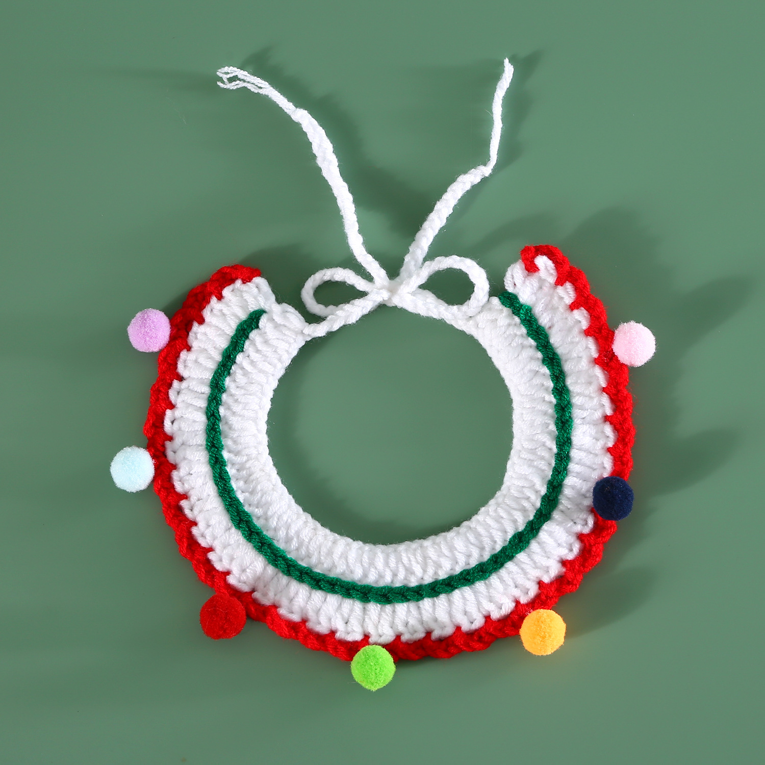 2023 mascotas de punto lana de Navidad set de bib para gatos perros pentacamón multivollar gancho bufandas sombrero