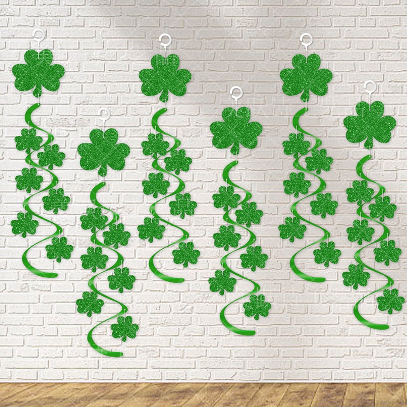 Amazon Día de San Patricio carillones de viento espiral colgante ornamento