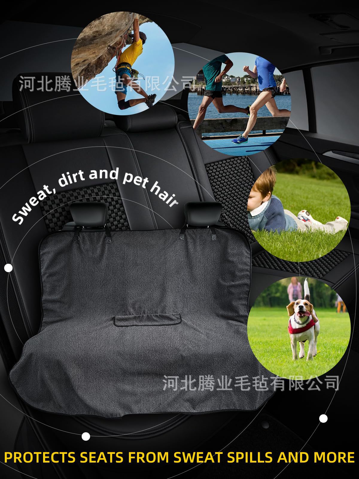 Neutral Car Seat Cover, Export Waterproof Anti-Slip Yoga Mountaineering Seat Cushion, Sweat-Absorbent Towel Cushion