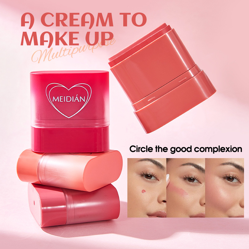 跨境专供魅点6色腮红棒脸部提亮持久裸妆自然高光自然裸妆显白