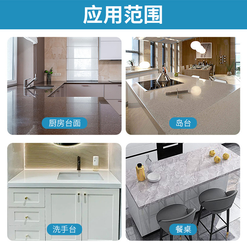 Mesa de piedra de cuarzo pulido pasta de piedra de mármol pulido de cera pulido blanqueamiento diferencia de color reparación líquido agente auxiliar