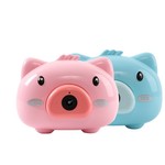 电动小猪泡泡机全自动灯光音乐相机少女心加特林吹泡泡枪地摊玩具