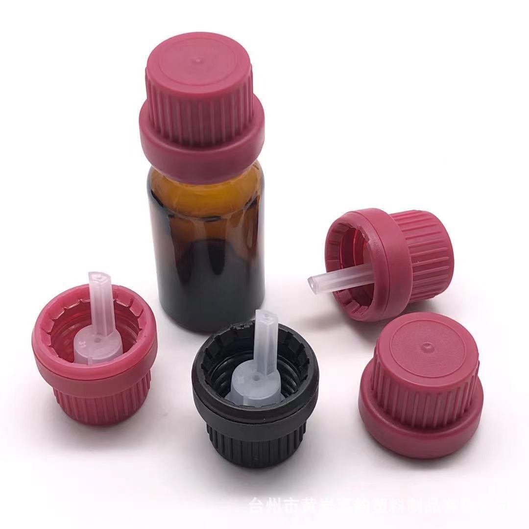 厂家现货18牙大头盖 含内塞 精油瓶塑料盖 颜色可做 粗纹防盗盖