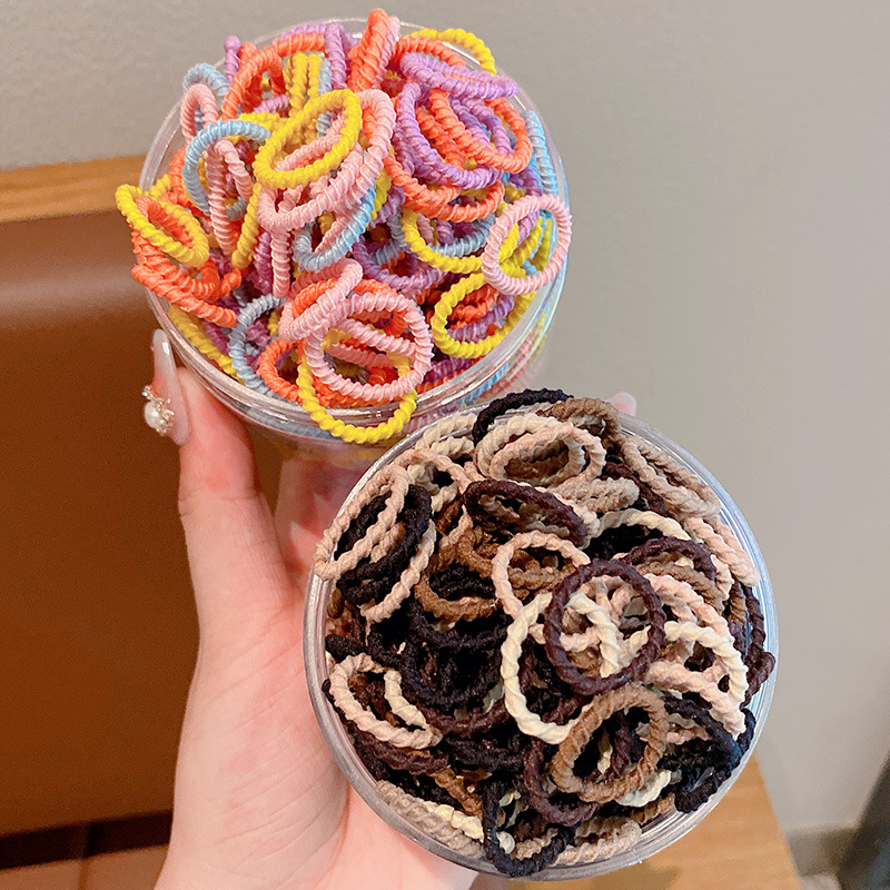 Banda de goma para niños no daña cabello de niña bebé elástico pulgar anillo para el cabello de bebé cuerda de la cabeza banda de goma adornamiento para el cabello