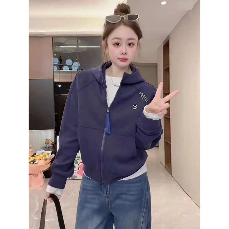 连帽卫衣外套女2025秋季新款休闲时尚高级感显瘦小个子开衫上衣女|undefined