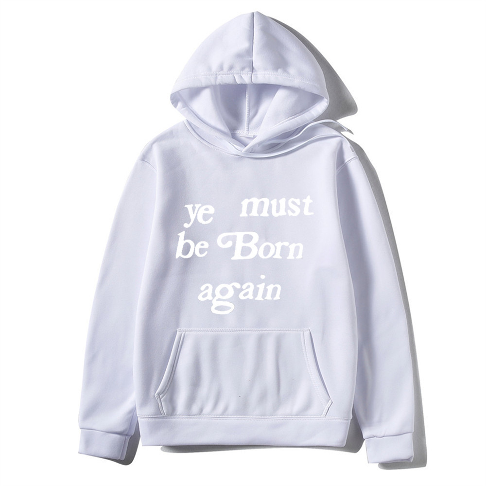 Automne et hiver nouveau Kanye Graffiti mousse lettre impression pull à capuche unisexe manteau_voghion.com