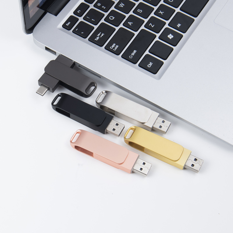 type-c 携帯電話とコンピュータ両用 USB フラッシュドライブ 16 グラムデュアルインターフェイス 64 グラムカスタマイズされたロゴ金属回転 32 グラム USB フラッシュドライブ卸売|undefined