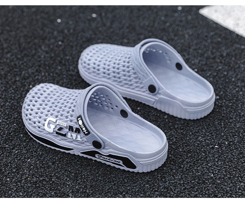 Men's Thick Soled Breathable Sports Clogs With Comfortable Cushion_voghion.com