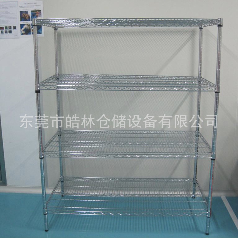 深圳镀铬线网货架车间专用带脚轮置物架移动线网货架厂家直销
