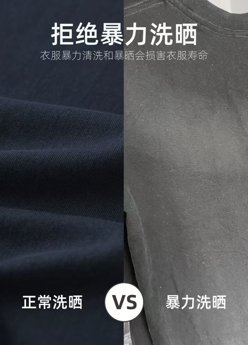 230g Cotton Drop Shoulder T-Shirt - Unisex Loose Fit Wholesale Tee - Detail 8