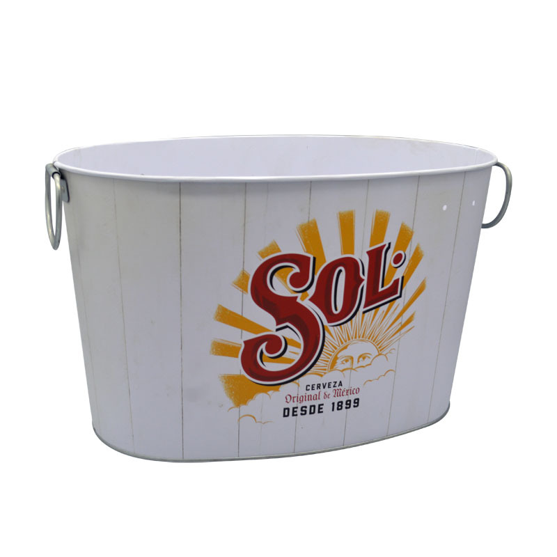 工厂供应大号椭圆形冰桶15QT啤酒桶镀锌铁批发酒桶定制