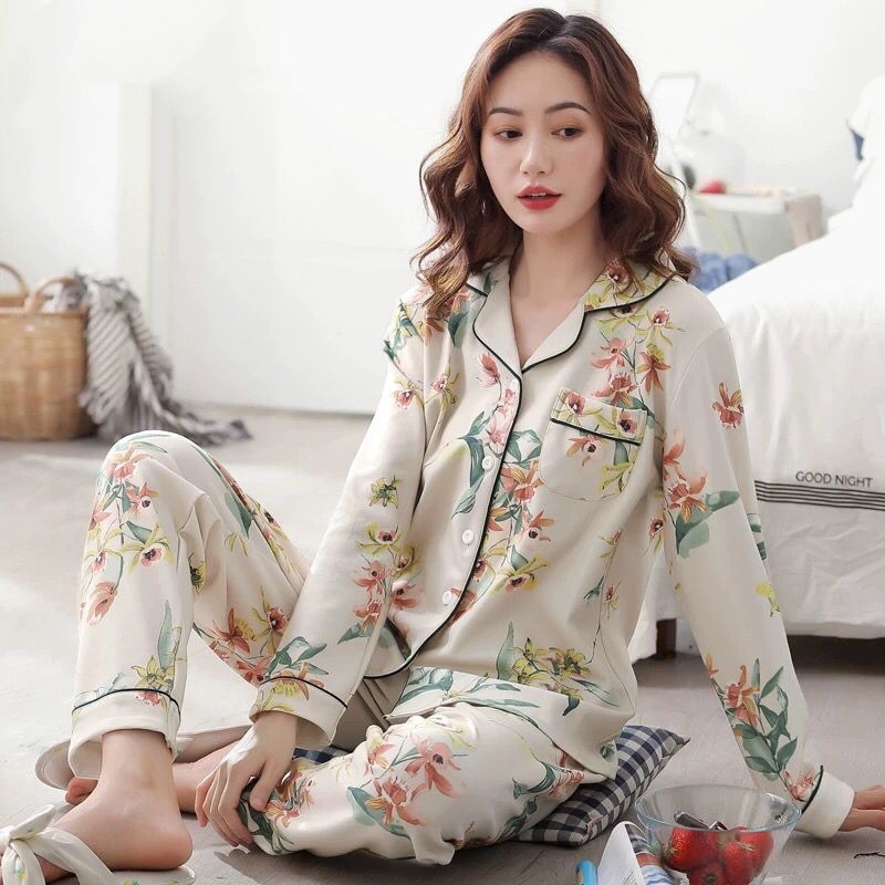 Pijamas para mujer Primavera Otoño Invierno 100% algodón de manga larga Otoño de mediana edad más tamaño madre desgaste del hogar traje