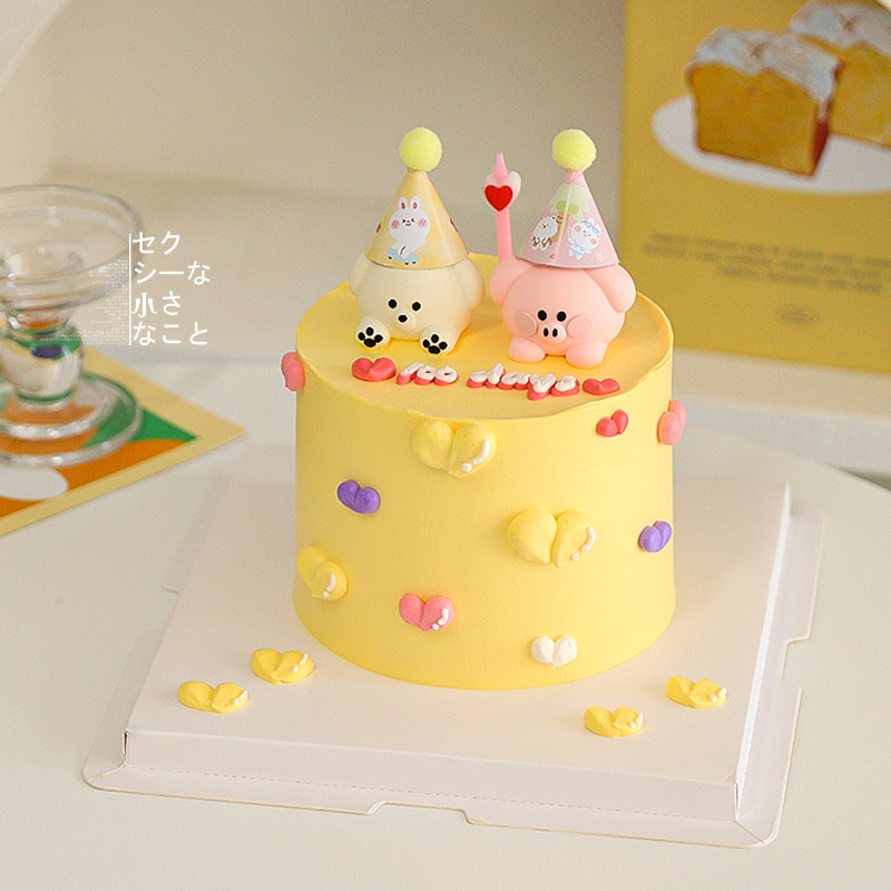 Internet Celebrity Ins Cake Decoration Ornaments Cute Piglets Puppies Small Animals Couple Anniversary Birthday Dessert Plug-In Internet Celebrity Ins Cake Decoration Ornaments Cute Piglets Puppies Small Animals Couple Anniversary Birthday Dessert Plug-In