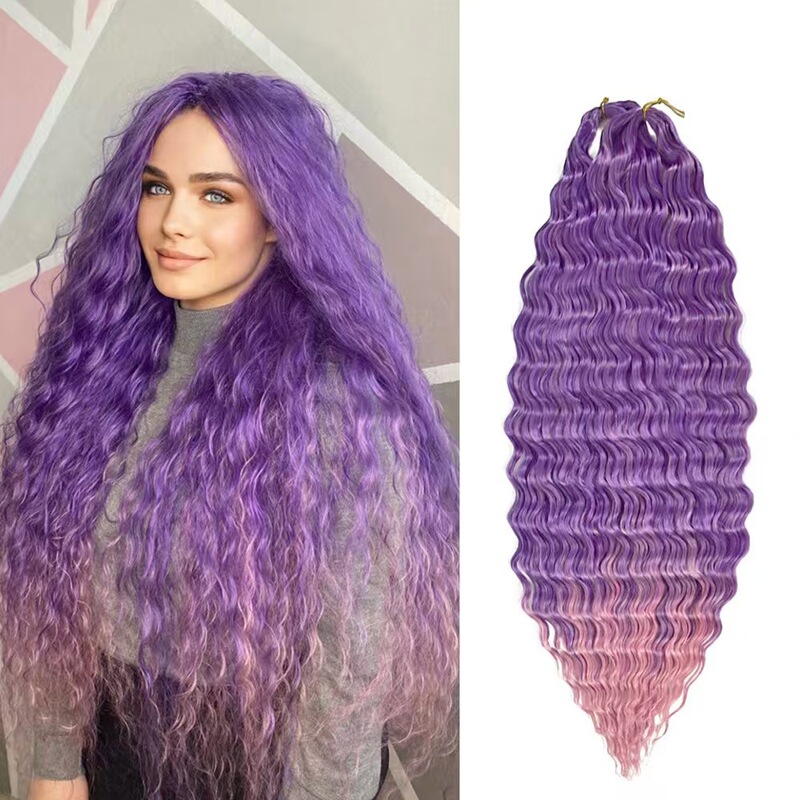 Ready-Made Cross-Border Synthetic Hair Extensions, Deep Wave Twist, Large Curls, Deep30In110G, Crochet Hair Ready-Made Cross-Border Synthetic Hair Extensions, Deep Wave Twist, Large Curls, Deep30In110G, Crochet Hair