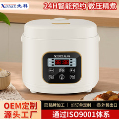 迷你电饭煲家用智能方款2L小型单人多功能预约煮粥焖饭4升电饭锅