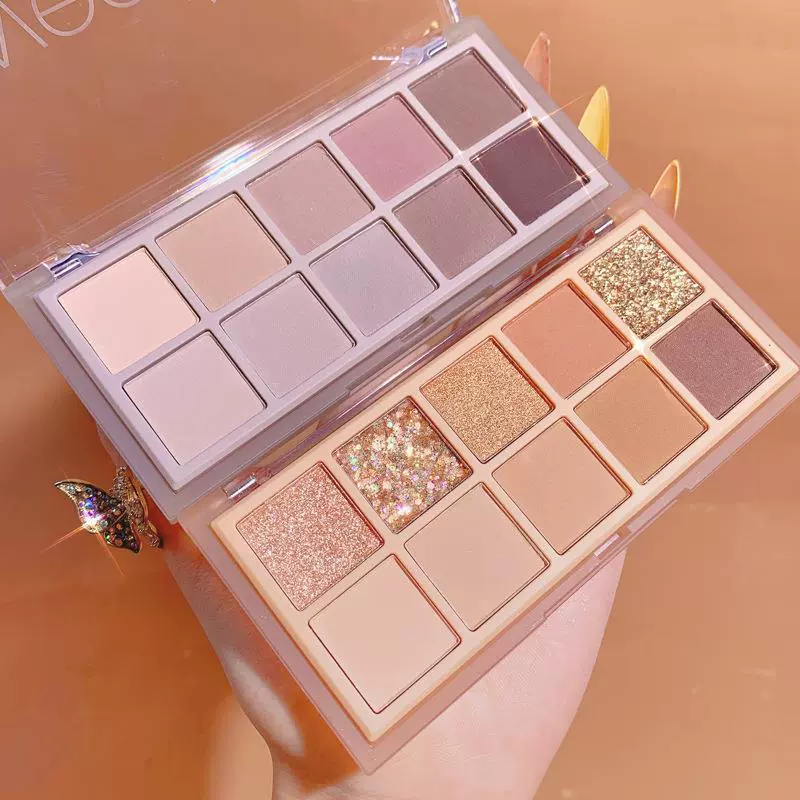 Сладко-мятная десятицветная тени для век Drive Beginner Pearl Light Duster Flash Учебный Мак makeup диск Женское макияже