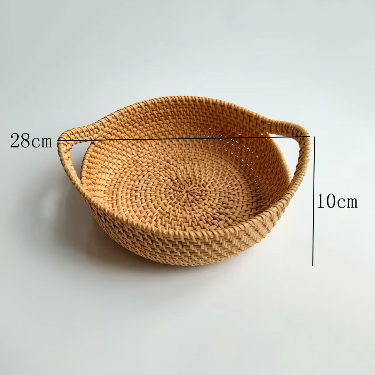 Caja de almacenamiento de mesa de té de caña de caña