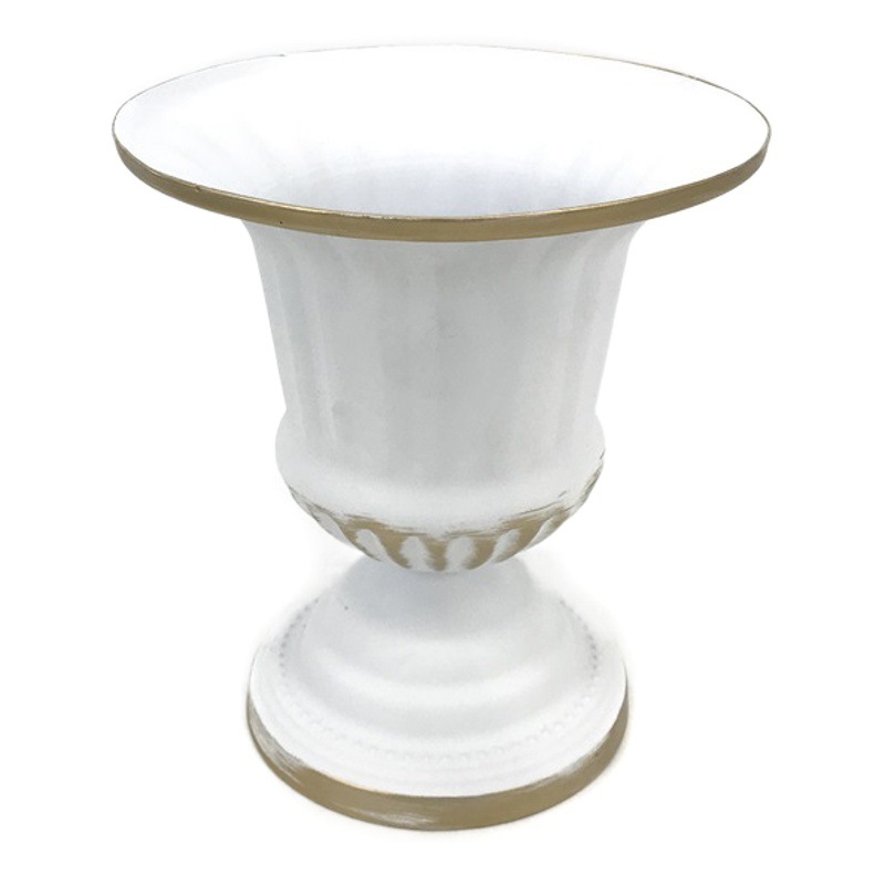 Estilo de palacio de estilo europeo Maceta blanca de patas altas Casa de familia Decoración de hotel Arreglos de flores secas Decoración de jarrón fotográfico de celebridades de Internet