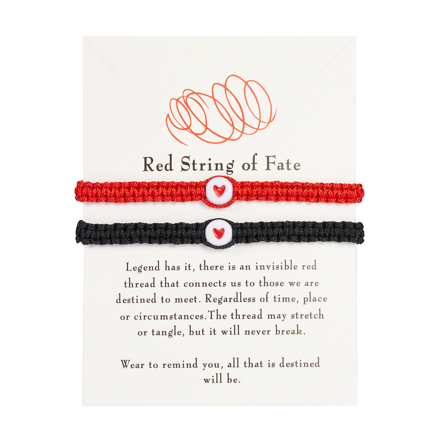 Vendita calda creativo due pezzi rosso corda braccialetto fortunato fatto a mano tessitura amore coppia fidanzata gioielli_voghion.com