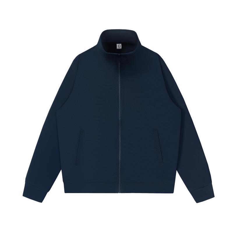 Primavera y otoño hombres y mujeres Cardigan bordado ropa de moda de trabajo chaqueta de lazo cremallera ropa de clase suéter personalizada impresión LOGO
